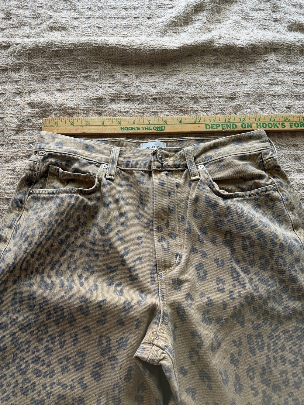 Citizens of Humanity nwot Miro Jeans in Natural Cheetah barrel wide leg jeans - Picture 10 of 14